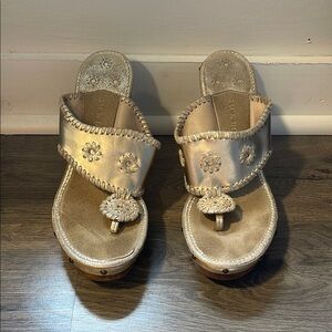 Jack Rodger’s gold heels